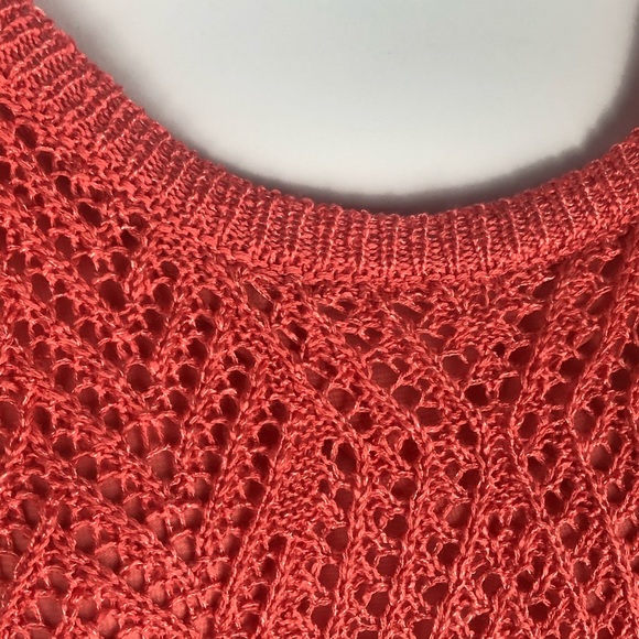 Christopher &  Banks Coral Split Back Sweater XL - Picture 3 of 5